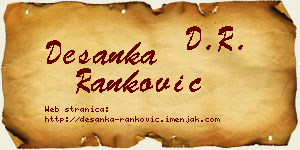 Desanka Ranković vizit kartica